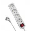 Microconnect MC-GRU0045WS prolunga elettrica 5 m 4 uscite AC per interni bianco