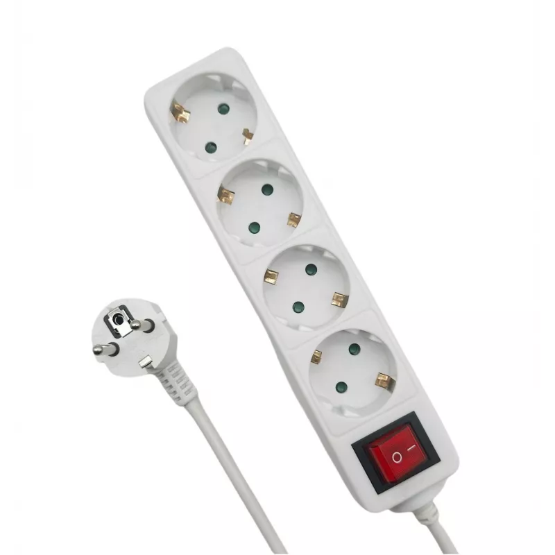 Microconnect MC-GRU0045WS prolunga elettrica 5 m 4 uscite AC per interni bianco