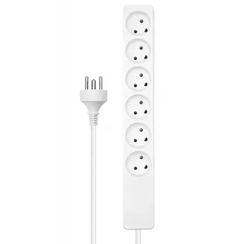 Microconnect MC-GRU0603DKW prolunga elettrica 3 m 6 uscite AC per interni bianco