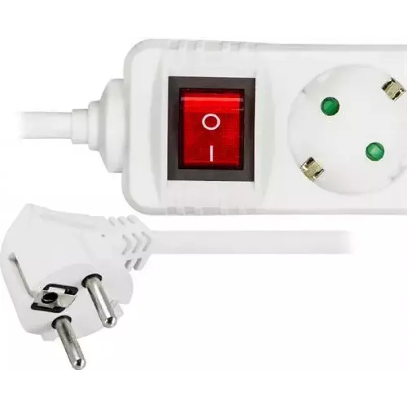Microconnect GRU0035WS prolunga elettrica 5 m 3 uscite AC bianco