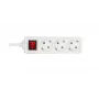 Microconnect GRU0035WS prolunga elettrica 5 m 3 uscite AC bianco