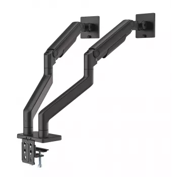 Manhattan supporto da scrivania per TV e monitor, completamente orientabile, braccio a molla, 2 schermi, 13–45 pollici, nero
