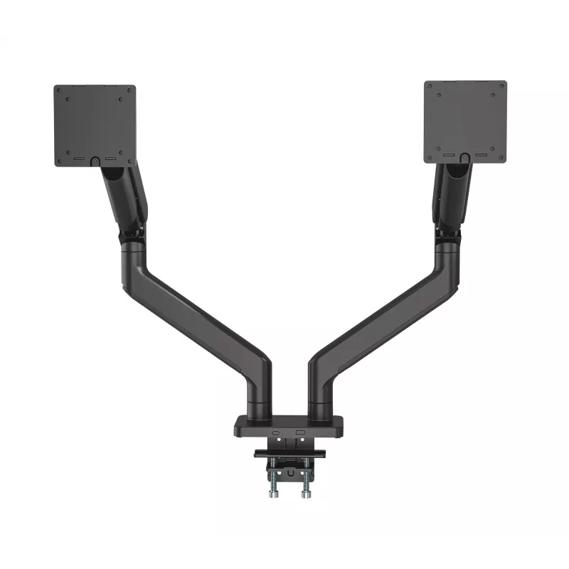 Manhattan supporto da scrivania per TV e monitor, completamente orientabile, braccio a molla, 2 schermi, 13–45 pollici, nero