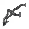 Manhattan supporto da scrivania per TV e monitor, completamente orientabile, braccio a molla, 2 schermi, 13–45 pollici, nero