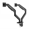 Manhattan supporto da scrivania per TV e monitor, completamente orientabile, braccio a molla, 2 schermi, 13–45 pollici, nero