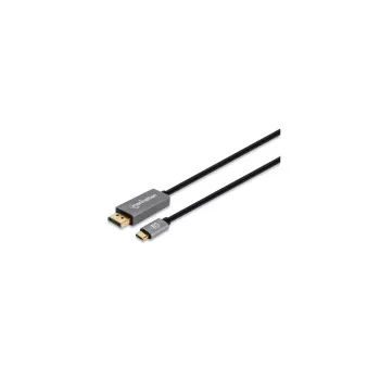 Manhattan cavo USB-C a DisplayPort 1.4, 8K@60Hz, 3 m, maschio a maschio, non bidirezionale, nero, garanzia tre anni