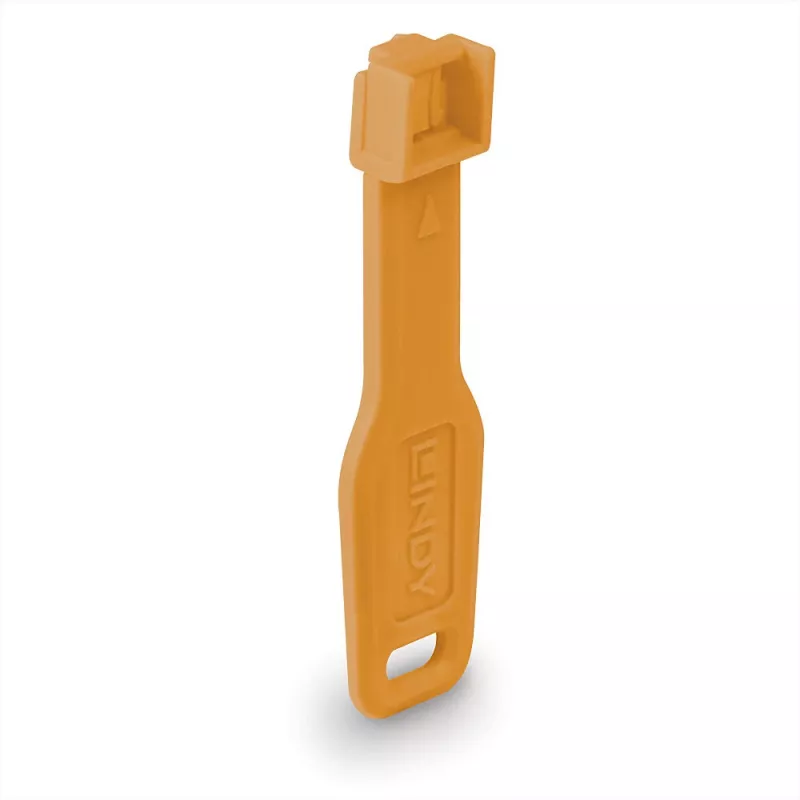 Blocco porte Lindy RJ45 Port Locks arancione 10 pz. + 1 chiave