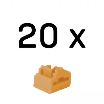 Lindy 47898 blocco porte RJ-45 arancione acrilonitrile-butadiene-stirene (ABS) 20 pz.
