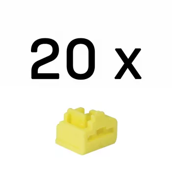 Blocco porte Lindy RJ-45 Port Blocker senza chiave confezione da 20 giallo
