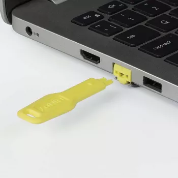 Blocco porte Lindy RJ-45 Port Blocker senza chiave confezione da 20 giallo