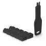 Set blocco porte Lindy RJ45 Port Locks nero — 10 pz. + 1 chiave, compatibile con connettori RJ-45