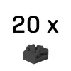 Blocco porte Lindy RJ-45 (confezione da 20) – nero, ABS, 20×74,5×5,9 mm