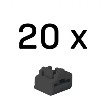 Blocco porte Lindy RJ-45 (confezione da 20) – nero, ABS, 20×74,5×5,9 mm