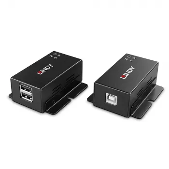 Trasmettitore e ricevitore di rete Lindy 50m 2 Port USB 2.0 Cat. 6 Extender