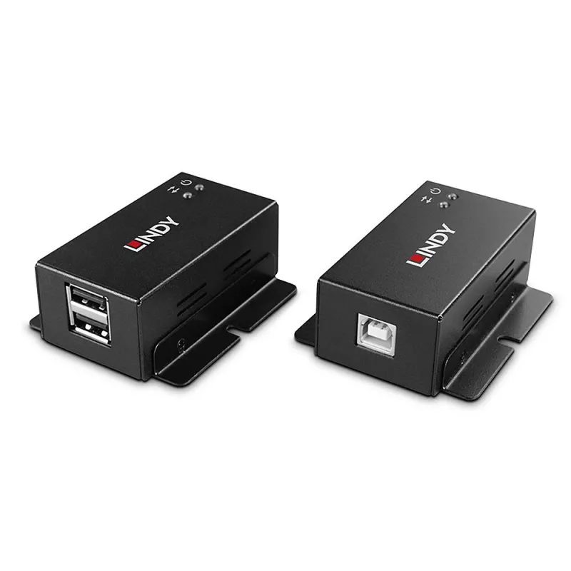 Trasmettitore e ricevitore di rete Lindy 50m 2 Port USB 2.0 Cat. 6 Extender