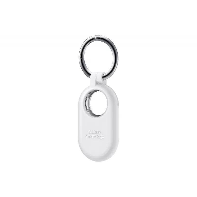 Samsung EF-PT560CWEGWW custodia in silicone per Galaxy SmartTag2 con anello moschettone, bianca