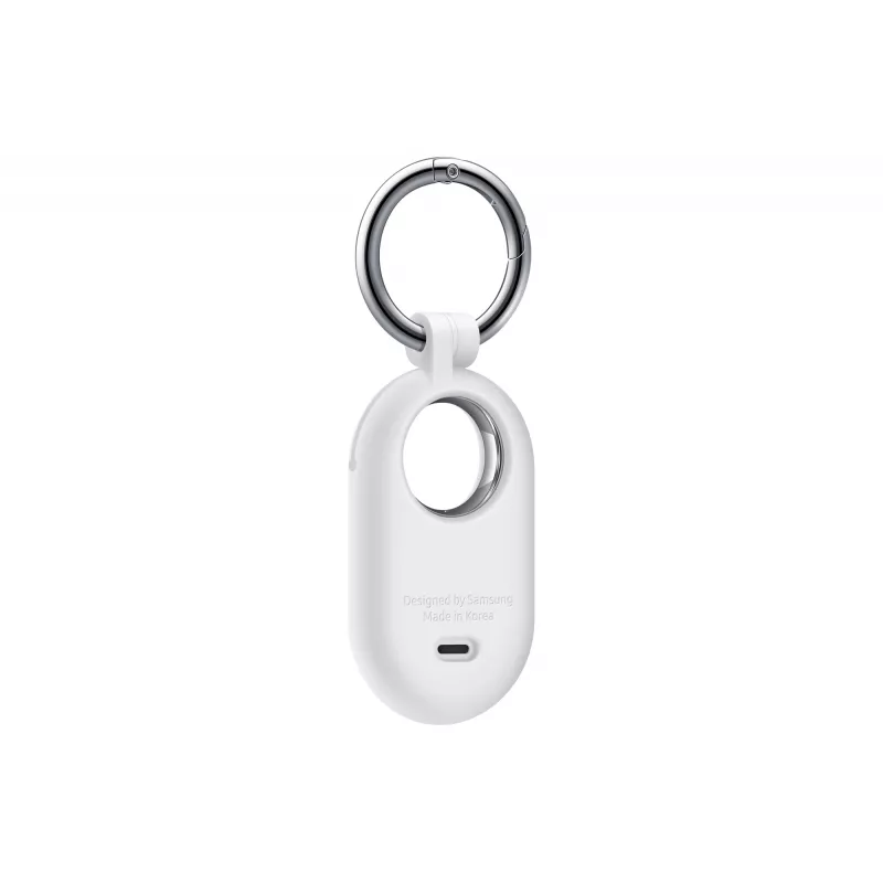 Samsung EF-PT560CWEGWW custodia in silicone per Galaxy SmartTag2 con anello moschettone, bianca