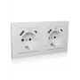Presa ICY BOX IB-MPS4200W-PD Tipo F + USB A + USB C bianca