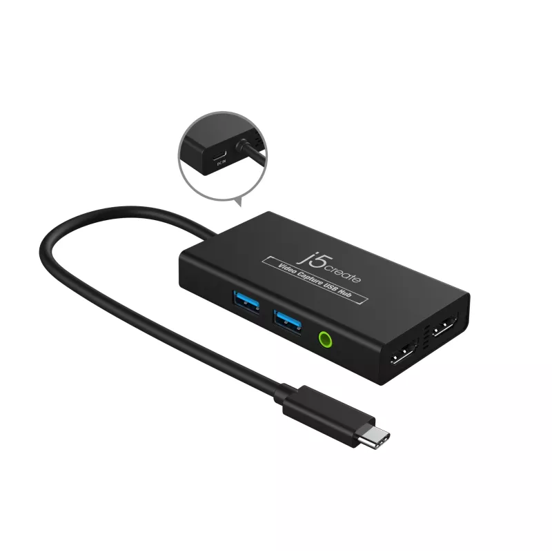 Hub di acquisizione video USB j5create JVA01-N 1920x1080 30Hz nero