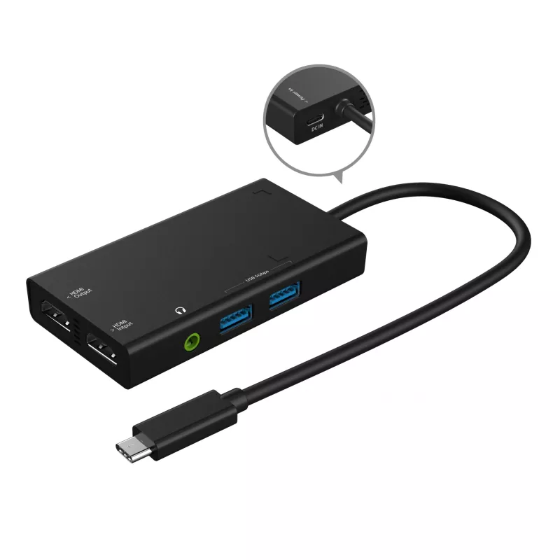 Hub di acquisizione video USB j5create JVA01-N 1920x1080 30Hz nero