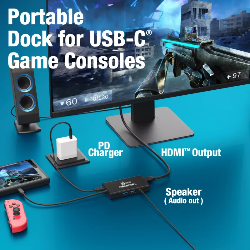 Hub di acquisizione video USB j5create JVA01-N 1920x1080 30Hz nero
