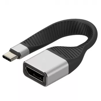 Techly ICOC-USBC-DP12 Adattatore cavo video 0,131 m USB Type-C DisplayPort nero