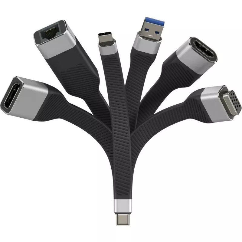 Techly ICOC-USBC-DP12 Adattatore cavo video 0,131 m USB Type-C DisplayPort nero