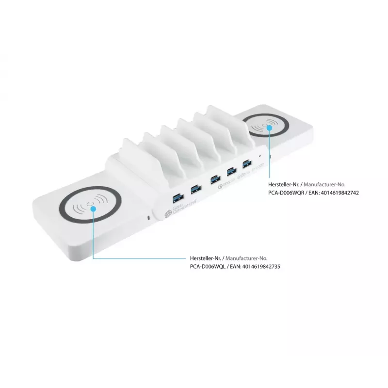 Base di ricarica autonoma Alcasa PCA-D006W bianco 110W 100-240V