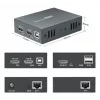 Kit di estensione AV (trasmettitore e ricevitore) LEVELONE HVE-8111, 3840x2160, Cat6, USB-A/USB-B, DC 12V (2 pezzi)