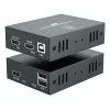 Kit di estensione AV (trasmettitore e ricevitore) LEVELONE HVE-8111, 3840x2160, Cat6, USB-A/USB-B, DC 12V (2 pezzi)