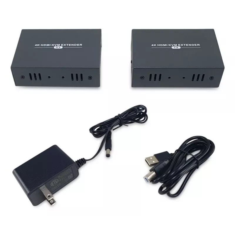 Kit di estensione AV (trasmettitore e ricevitore) LEVELONE HVE-8111, 3840x2160, Cat6, USB-A/USB-B, DC 12V (2 pezzi)