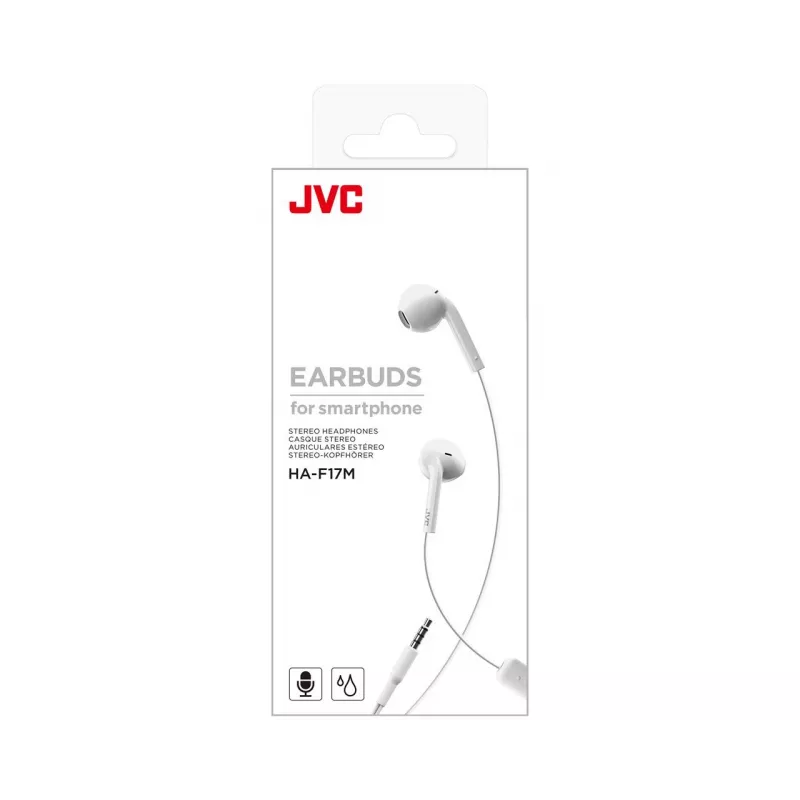 JVC HA-F17M headset con filo in-ear chiamate/musica bianco