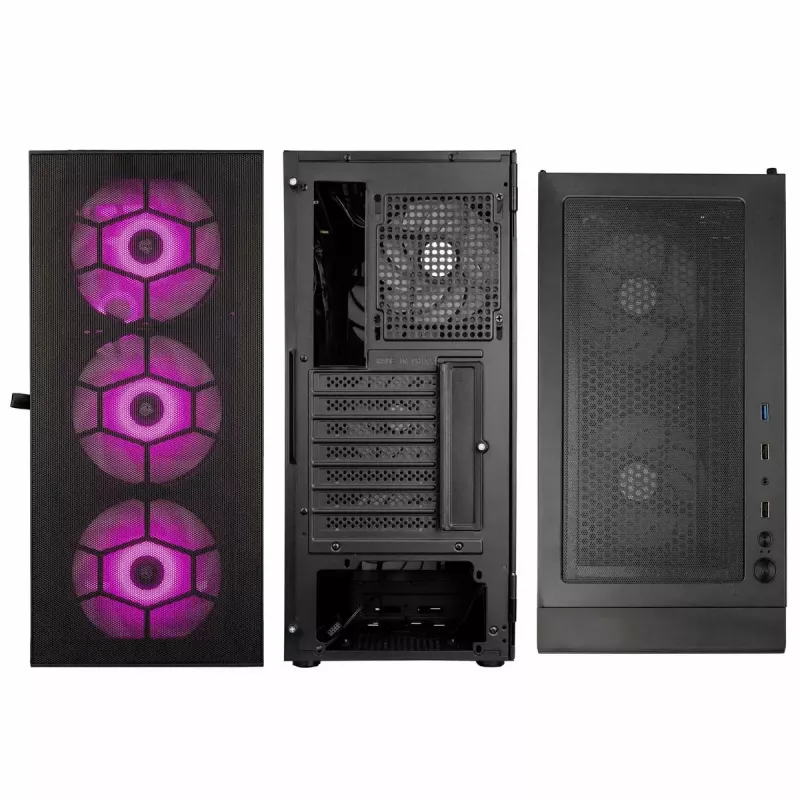 Case PC Kolink OBSERVATORY HF MB Midi Tower nero