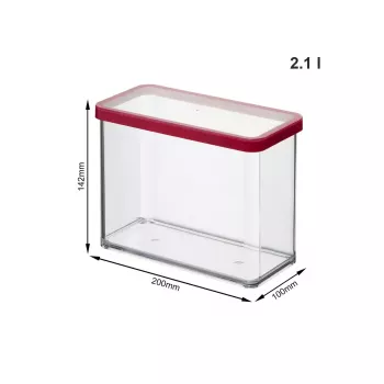 Contenitore per alimenti rotho LOFT 2,1 L rettangolare trasparente 100×200×142 mm, tecnopolimero