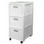Scaffale rotho Country armadietto in plastica 3 cassetti, bianco, 71,2×32,5×37,5 cm, tecnopolimero, ruote