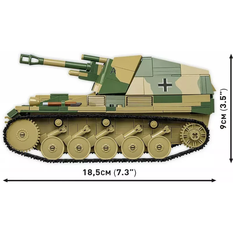 Cobi Mattoncini SD.KFZ.124 Wespe kit di montaggio, 860 mattoncini