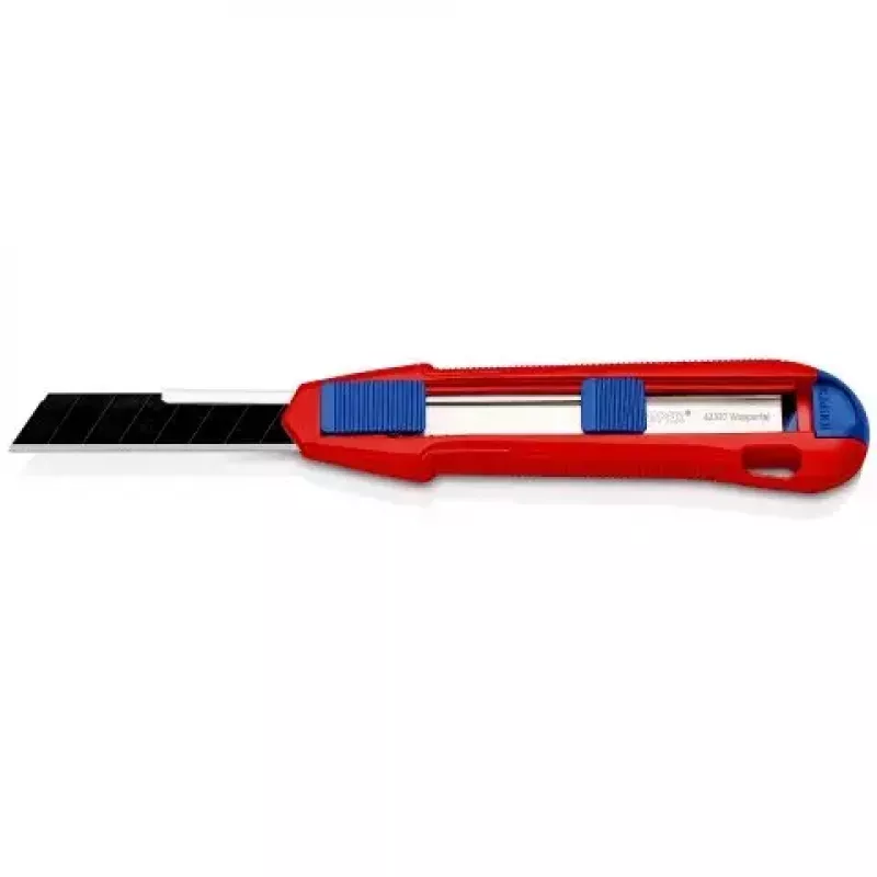 Taglierino a lama spezzabile Knipex CutiX® nero blu rosso