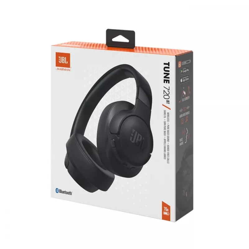 Cuffie JBL Tune 720BT wireless con archetto chiamate/musica Bluetooth nero