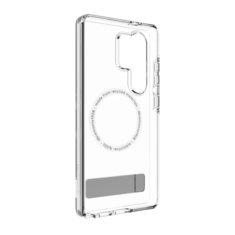 dbramante1928 Iceland Pro Qi2 Kick IMSUCL006464 custodia per Samsung Galaxy S25 Ultra, plastica, trasparente come il ghiaccio