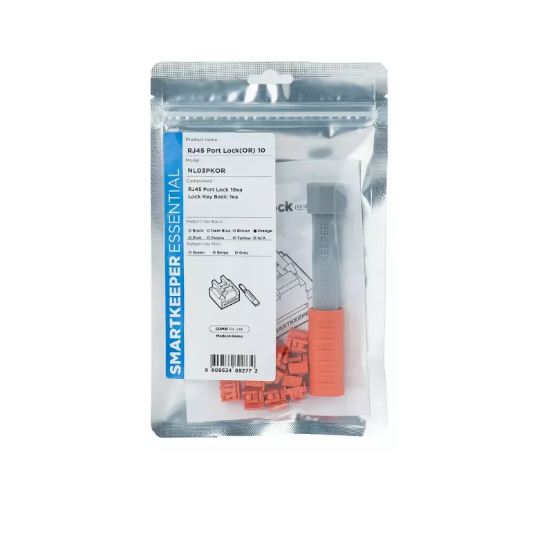 Blocco porta + chiave Smartkeeper NL03PKOR RJ-45 arancione 10 pezzi