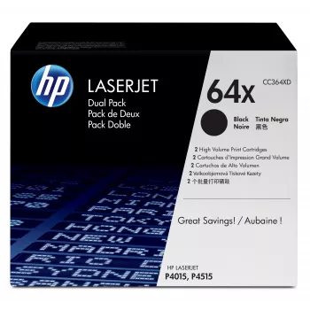 HP 64X confezione da 2 cartucce toner LaserJet originali nero alta capacità
