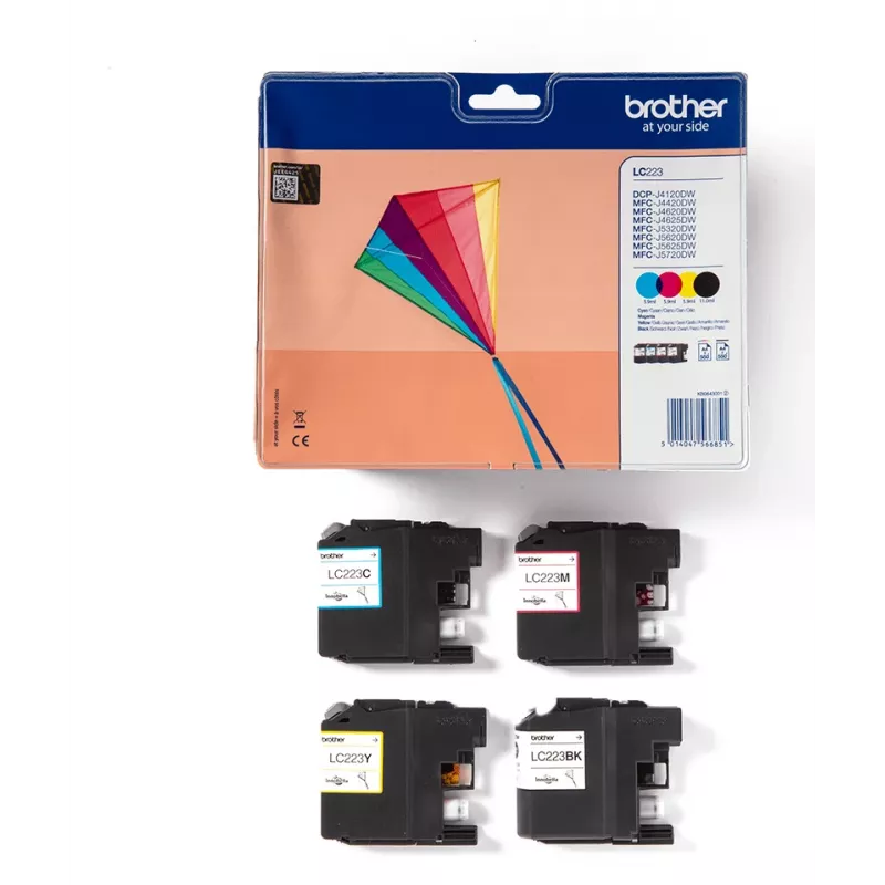 Brother LC223VALBPDR cartuccia d'inchiostro 4 pz. originale nero, ciano, magenta, giallo