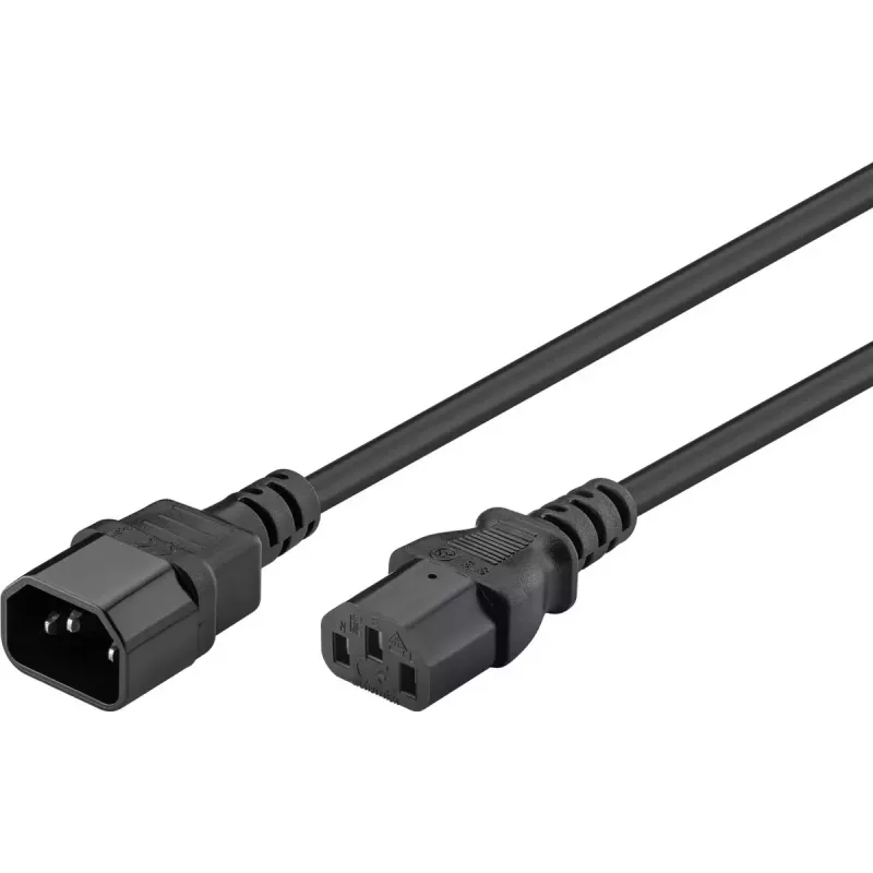 Prolunga C13 femmina C14 maschio 0,5 m nero Goobay
