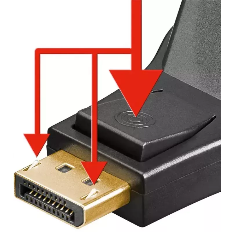 Adattatore DisplayPort/DVI-D Goobay 1.1 placcato oro nero