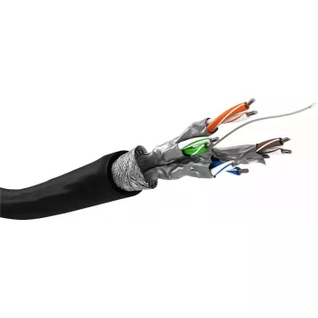 Cavo di rete Goobay CAT 6 outdoor S/FTP 100 m nero
