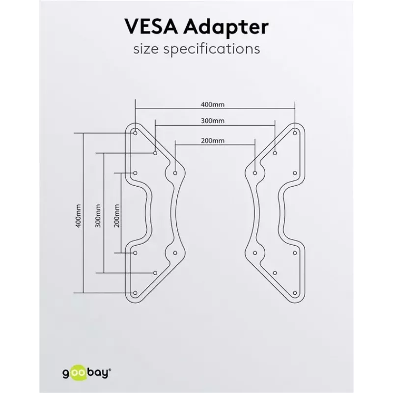 Adattatore VESA per supporto da parete TV Goobay 60134