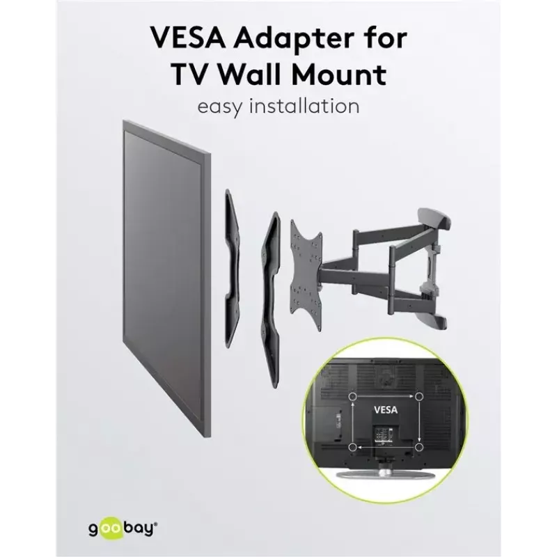 Adattatore VESA per supporto da parete TV Goobay 60134