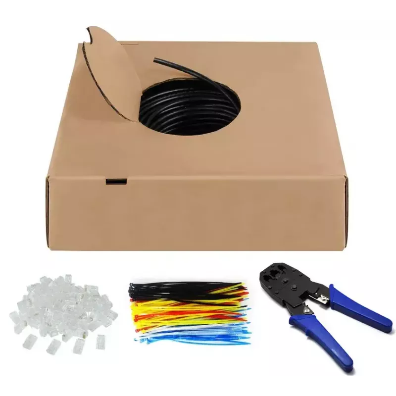 Cavo di rete Goobay CAT 6 outdoor U/UTP 100 m nero