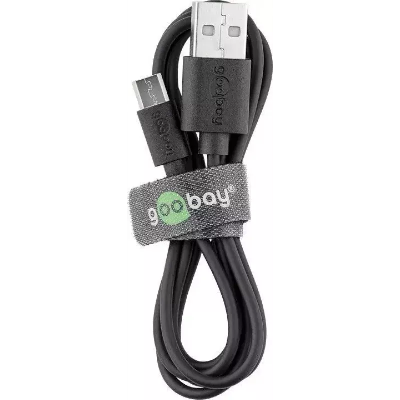 Cavo Goobay Micro-USB ricarica rapida e sincronizzazione 1 m USB 2.0 nero