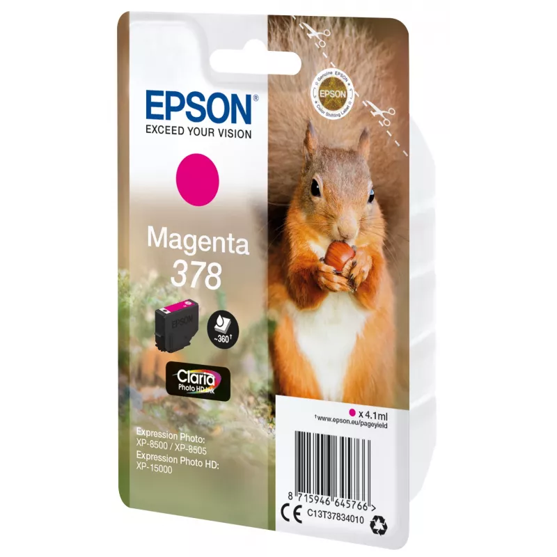 Cartuccia Epson 378 magenta 360 pagine inchiostro C13T37834010